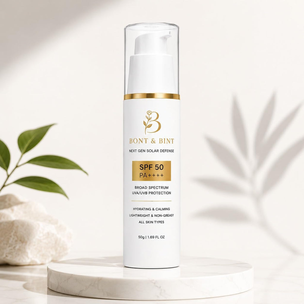 BONT & BINT SPF 50 PA++++ Sunscreen for Face & Body with Broad Spectrum UVA/UVB Protection, Lightweight Non-Greasy Formula for Daily Sun Care, 50g