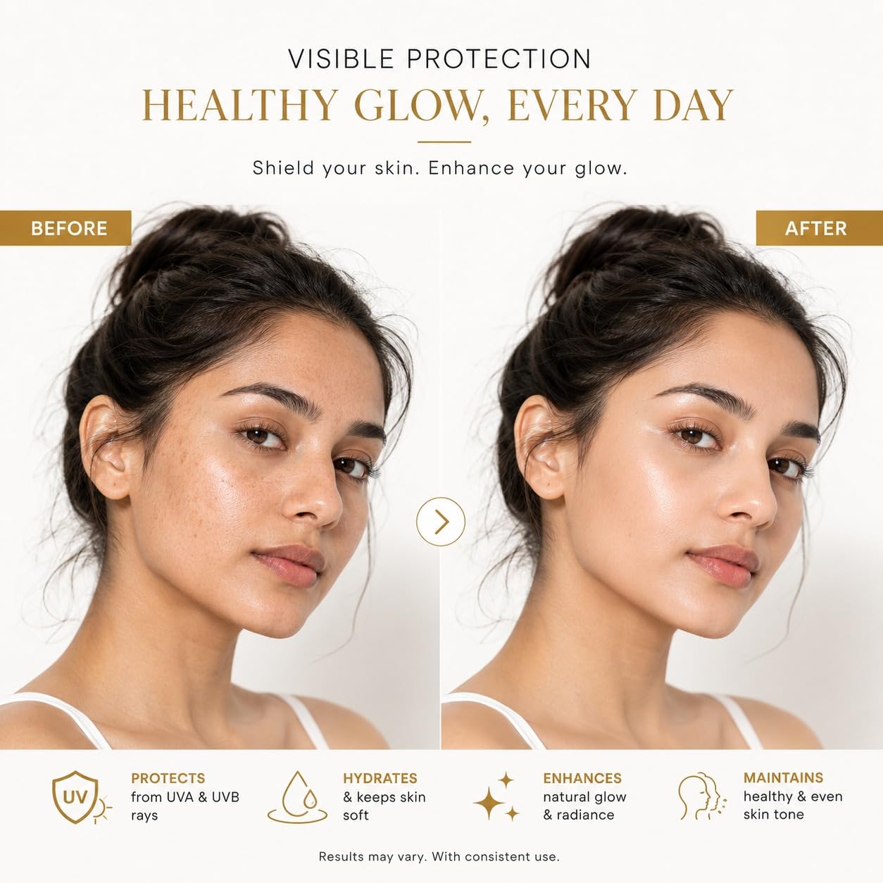 BONT & BINT SPF 50 PA++++ Sunscreen for Face & Body with Broad Spectrum UVA/UVB Protection, Lightweight Non-Greasy Formula for Daily Sun Care, 50g