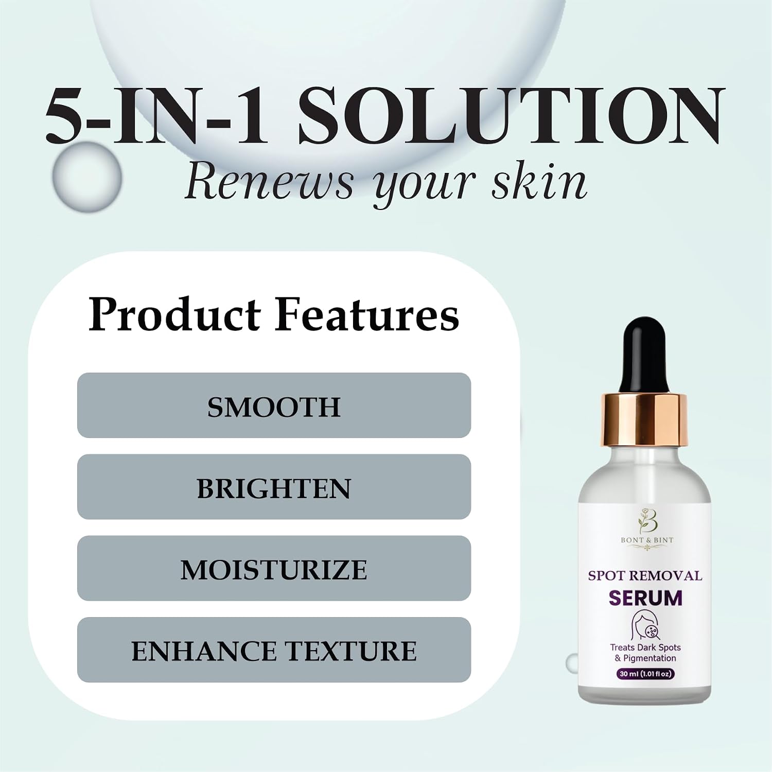 Dark Spot Correcting Face Serum for Uneven Skin Tone & Discoloration, Brightening Facial Serum for Smooth Texture & Radiant Glow, Lightweight Daily Skincare Solution, 30ml