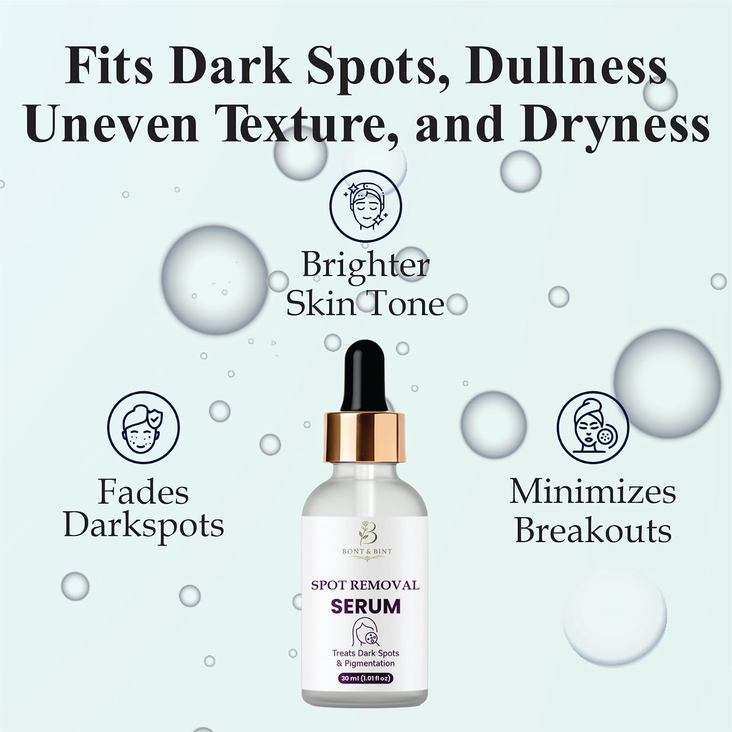 Dark Spot Correcting Face Serum for Uneven Skin Tone & Discoloration, Brightening Facial Serum for Smooth Texture & Radiant Glow, Lightweight Daily Skincare Solution, 30ml