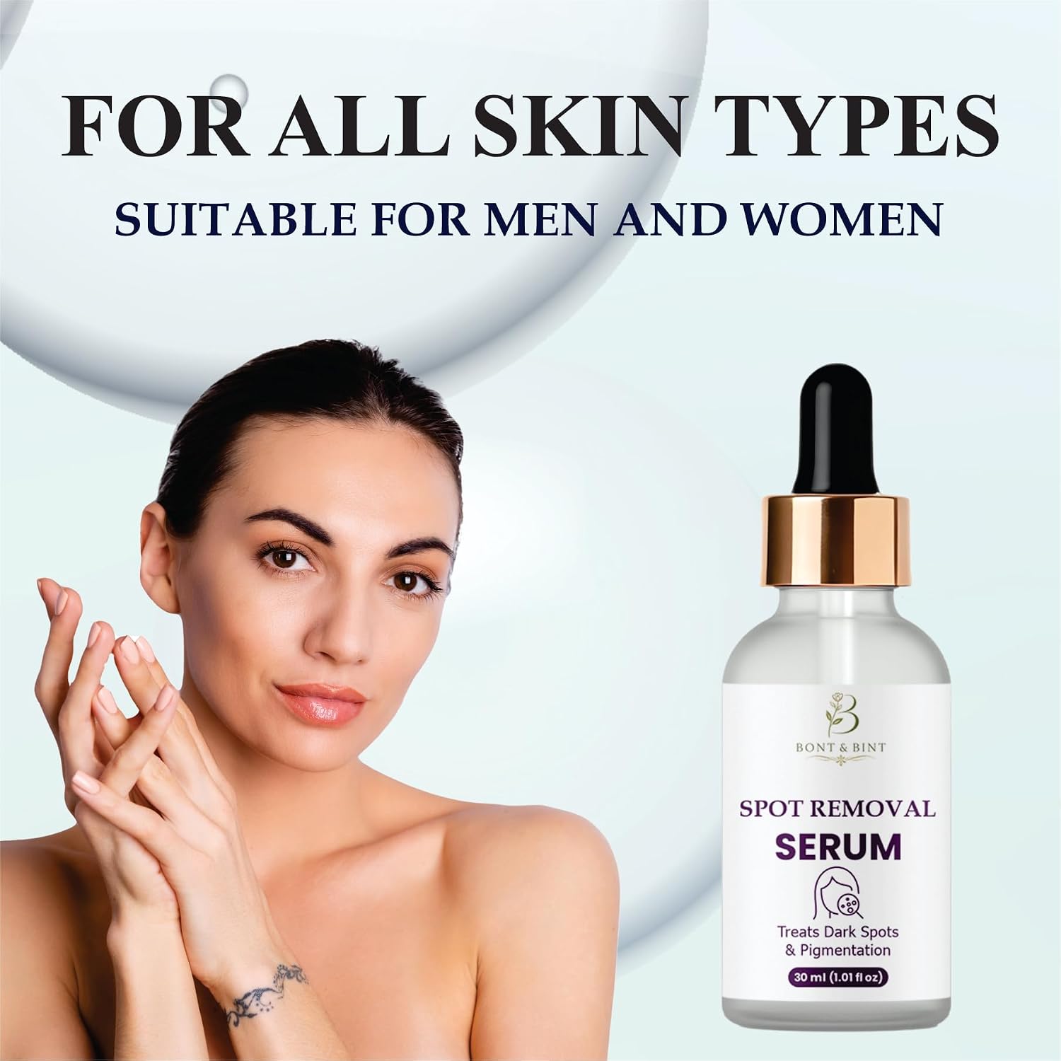 Dark Spot Correcting Face Serum for Uneven Skin Tone & Discoloration, Brightening Facial Serum for Smooth Texture & Radiant Glow, Lightweight Daily Skincare Solution, 30ml